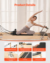 Vevor Pilates Reformer Wood Workout Machine Non-Folding with 6 Resistance Springs New