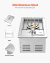 Vevor Side Burner Single for Outdoor Grill 17,000 BTU Propane and Natural Gas New
