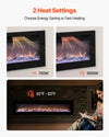 Vevor Electric Fireplace 72" Recessed Wall Mount Adjustable Flame 2 Heat Levels 1500W New