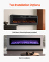 Vevor Electric Fireplace 72" Recessed Wall Mount Adjustable Flame 2 Heat Levels 1500W New