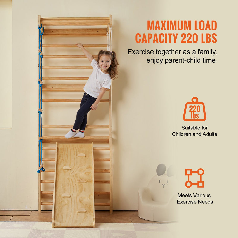 Vevor Ladder Wall Gym 5-in-1 Wooden Playground Set New