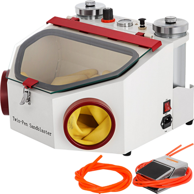 Vevor Twin Pen Sandblaster with Two Tanks and LED Lighting 110V New
