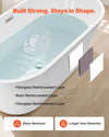 Vevor Acrylic Freestanding Bathtub 60 Gal. 59" Oval with Brushed Nickel Drain New