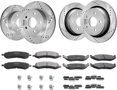 Vevor Front and Rear Brake Rotors and Pads Kit Drilled Slotted for Dodge Ram 1500 New