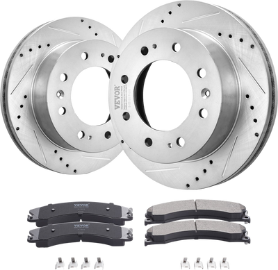 Vevor Front Brake Rotors and Pads Kit Drilled and Slotted for Chevy Silverado GMC Sierra New