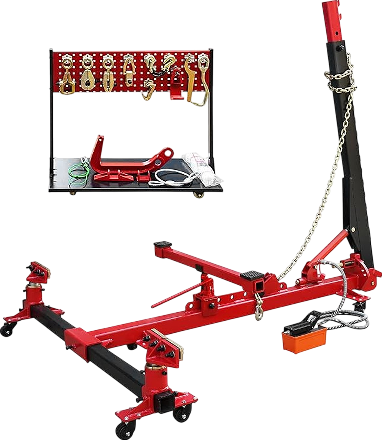 Vevor Auto Body Frame Puller Straightener with Tool Cart Clamp Set New