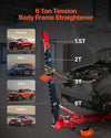 Vevor Auto Body Frame Puller Straightener 6 Ton with Airbag Jack Hydraulic Foot Pump New