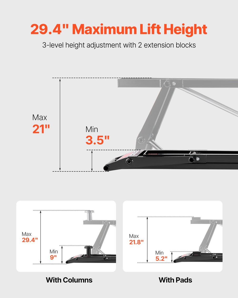 Vevor Car Lift 7000 LBS Adjustable with Remote Control 750W New