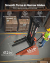 Vevor Electric Pallet Stacker 98" Lift 3300 lbs Adjustable Width Forks Straddle Legs New
