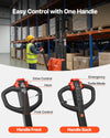 Vevor Electric Pallet Stacker 98" Lift 3300 lbs Adjustable Width Forks Straddle Legs New