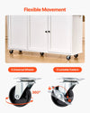 Vevor Kitchen Island Cart 60" with Drop Leaf Wheels Storage New