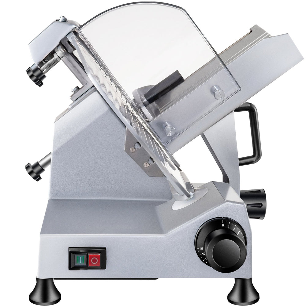 Vevor Commercial Meat Slicer Semi-Auto 420W Electric 12" Carbon Blade Silver New