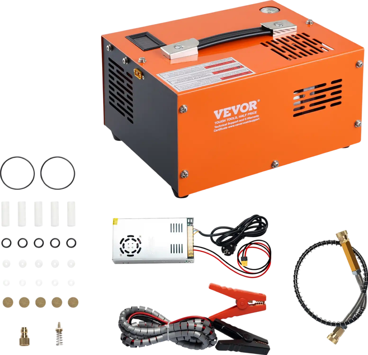 Vevor PCP Air Compressor 4500PSI 30MPa Portable with External Converter DC12V AC115V New