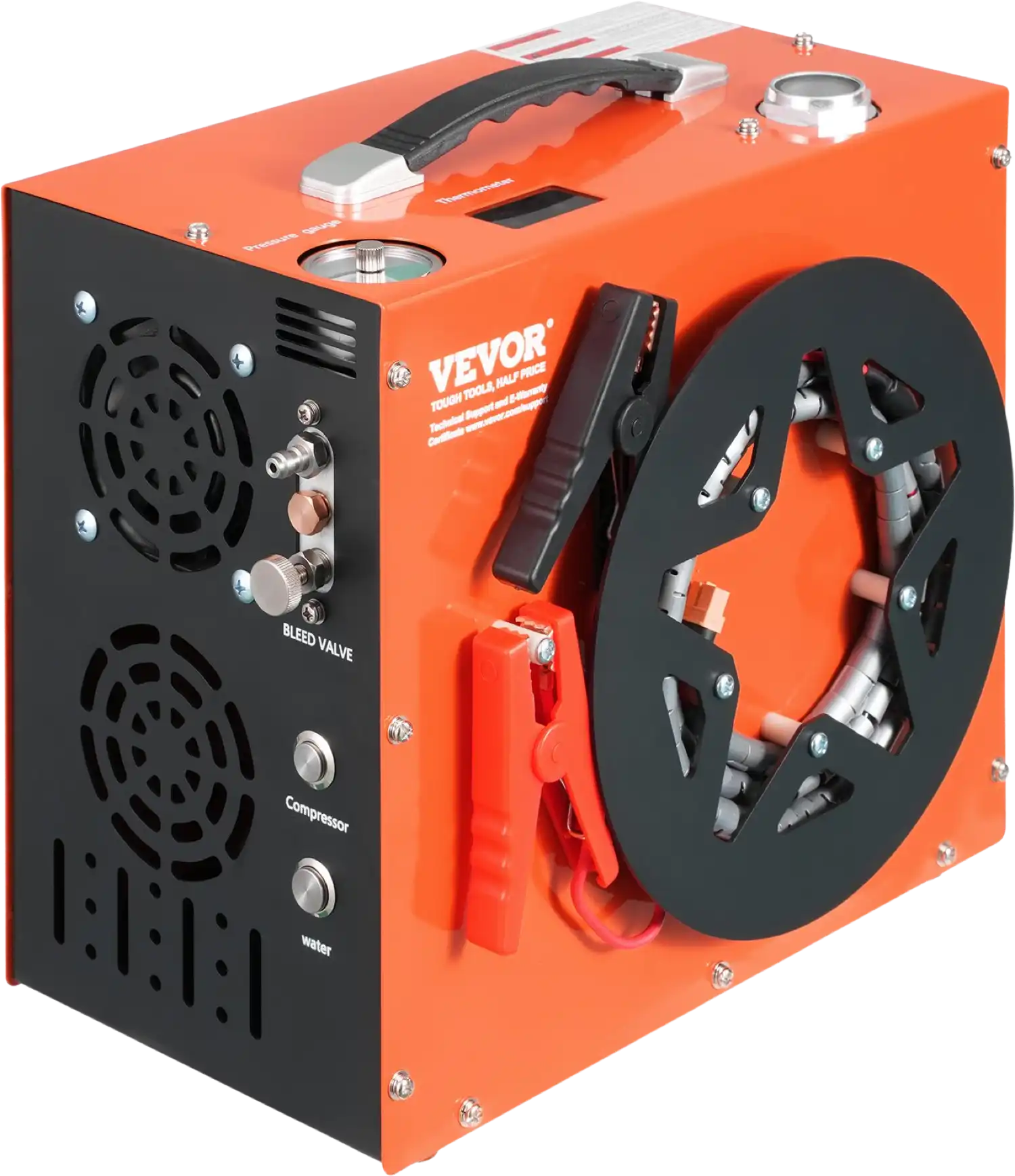 Vevor PCP Air Compressor with Built-in Water and Fan Cooling 4500PSI DC 12V AC 120V New