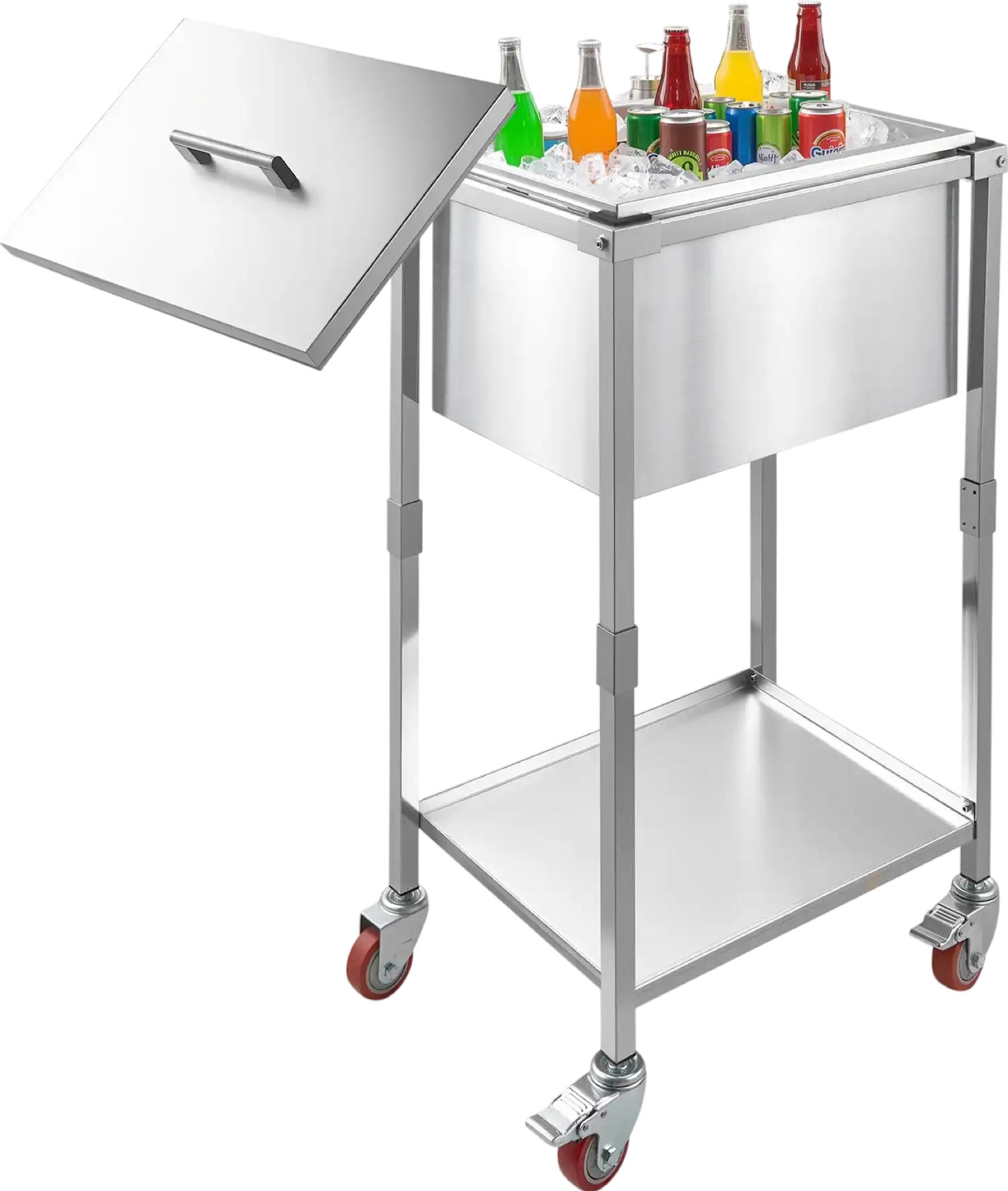 Vevor Rolling Ice Chest Cooler Cart 32.8 QT Capacity New