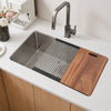 Vevor Kitchen Sink 33" Single Bowl Stainless Steel Workstation Undermount Drop-In Farmhouse Basin New