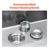 Vevor Drop-In Kitchen Sink 33" x 22" Top Mount Basin Stainless Steel New