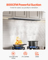 Vevor Range Hood 30" Built-in Vent 800 CFM with Gesture and Touch Control New