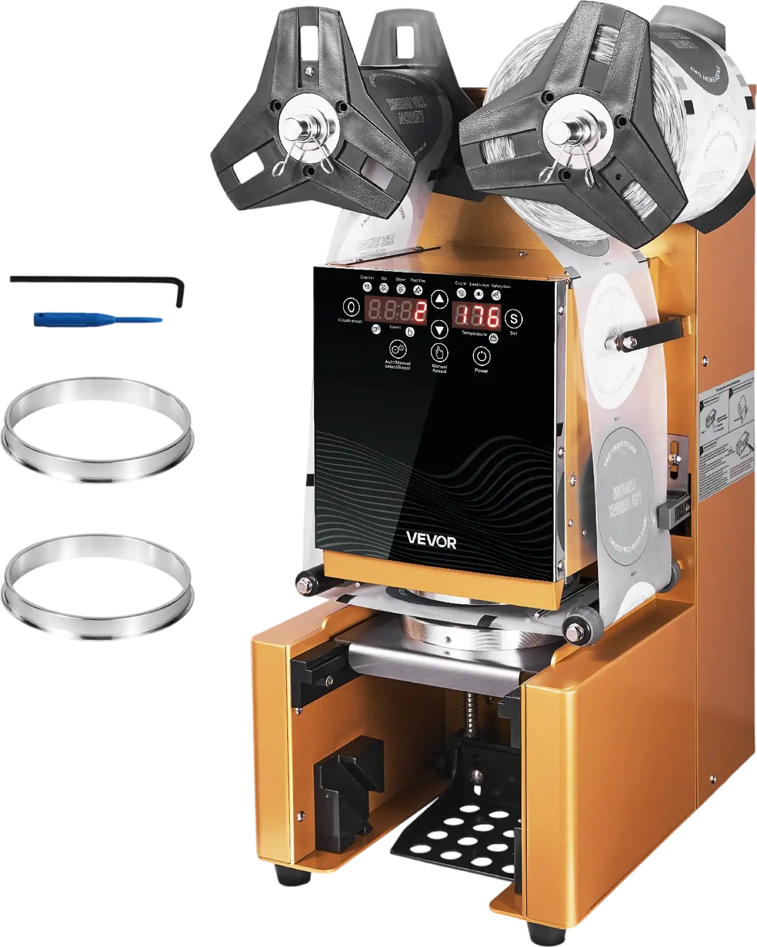 Vevor Automatic Cup Sealing Machine 500-650 Cups/H for 190mm Cups New