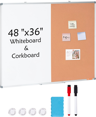 Vevor Whiteboard and Cork Board Combo 48