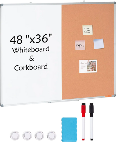 Vevor Whiteboard and Cork Board Combo 48