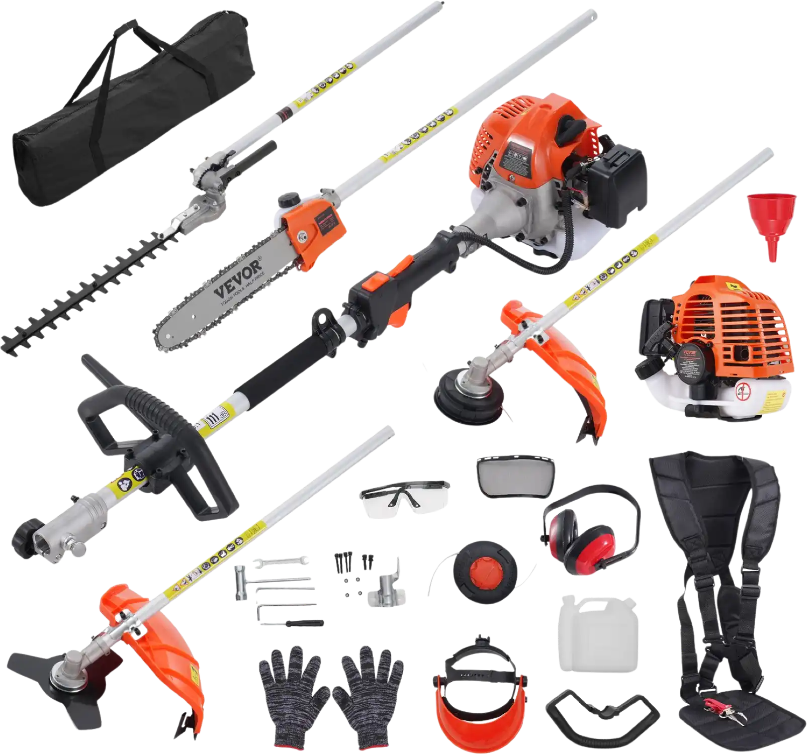 Vevor Trimmer Tool 5-in-1 Set Gas 26cc Gas Engine with Extension Pole New