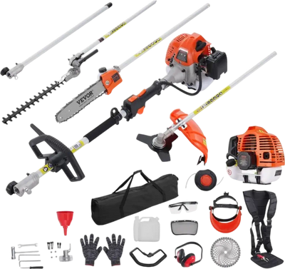 Vevor Trimming Tools 6-in-1 Multi-Functional Gas Hedge Trimmer 33cc New