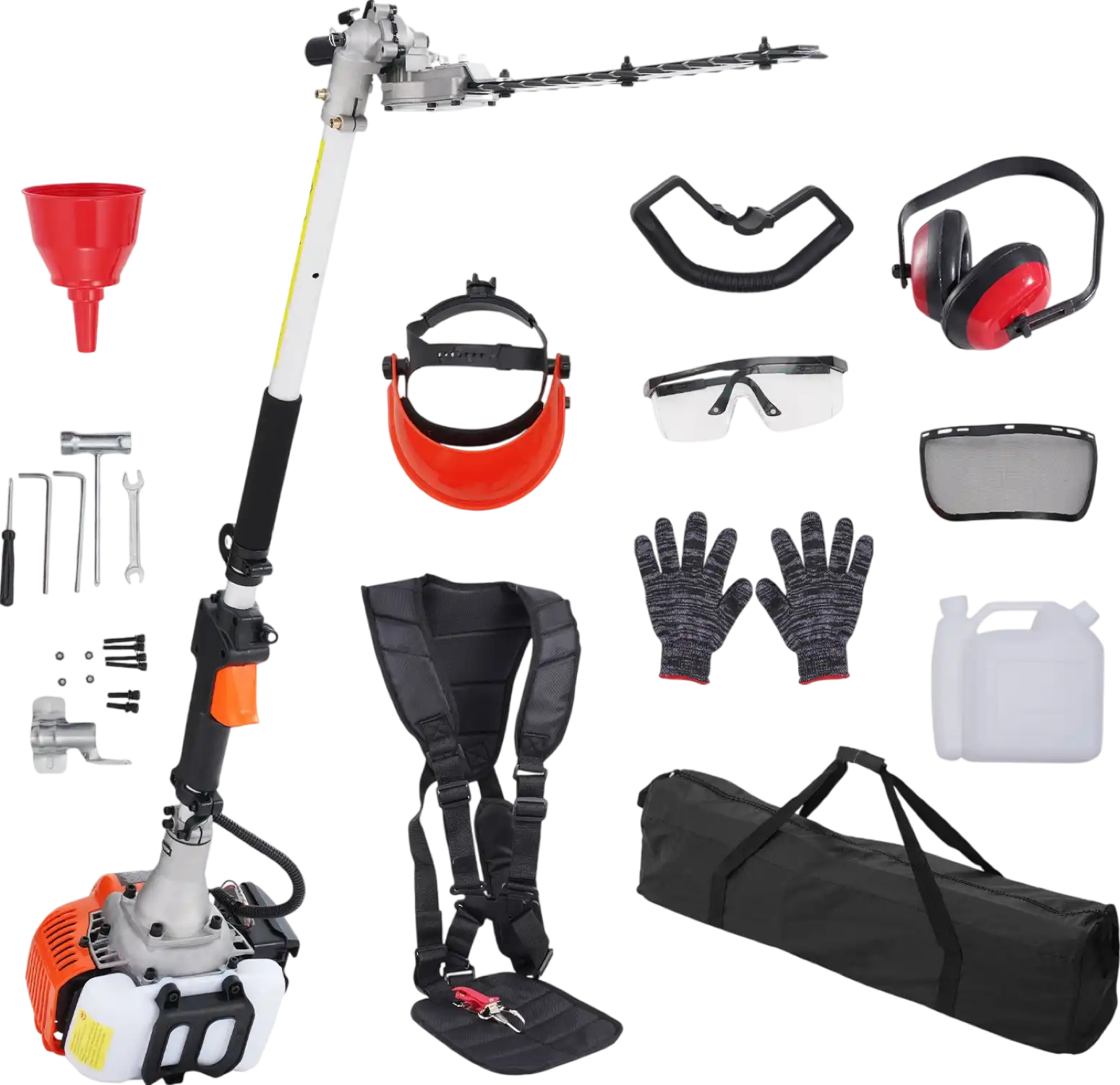 Vevor Pole Hedge Trimmer Gas Powered 26CC Adjustable Head 15.7