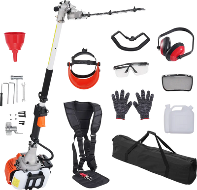 Vevor Pole Hedge Trimmer Gas Powered 26CC Adjustable Head 15.7