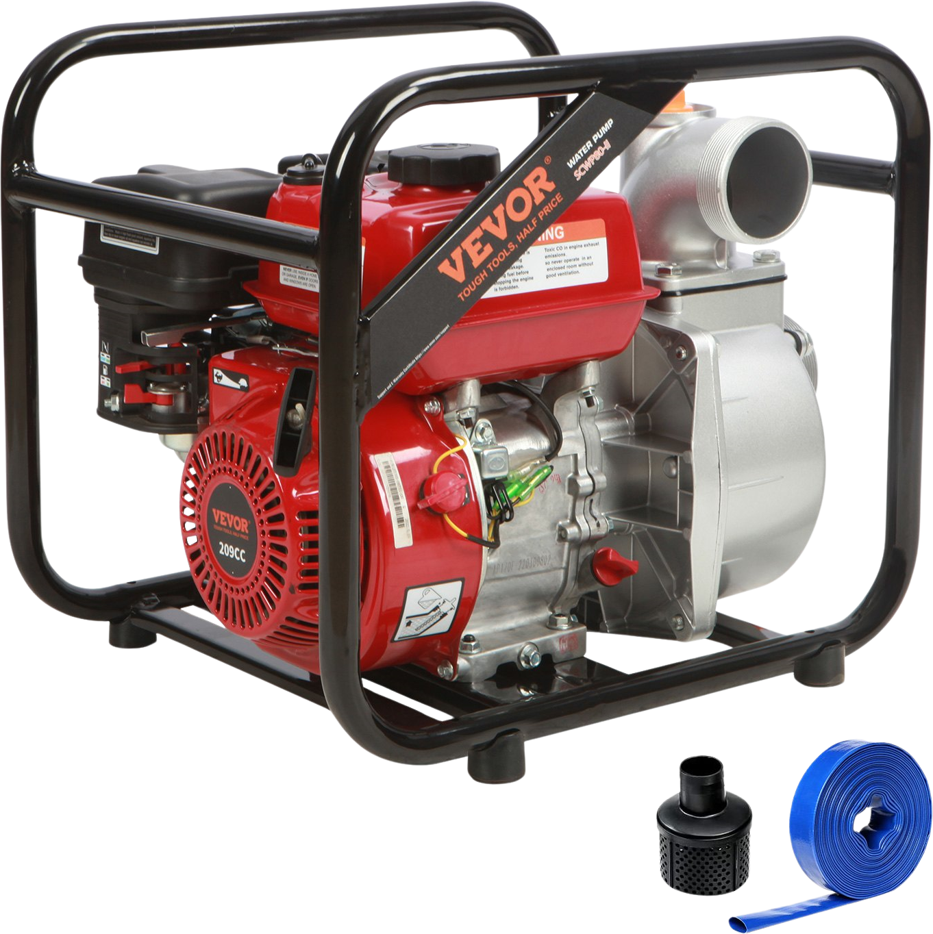 Vevor Gasoline Engine Water Pump with 25FT Hose 7HP 265 GPM New