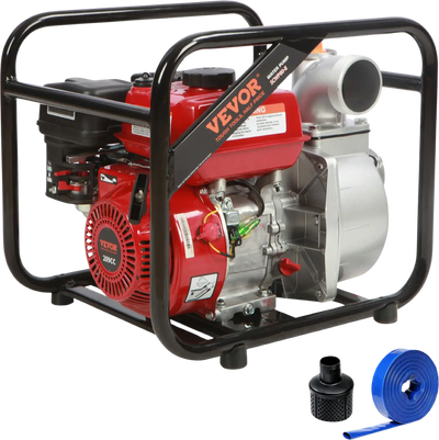 Vevor Gasoline Engine Water Pump with 25FT Hose 7HP 265 GPM New