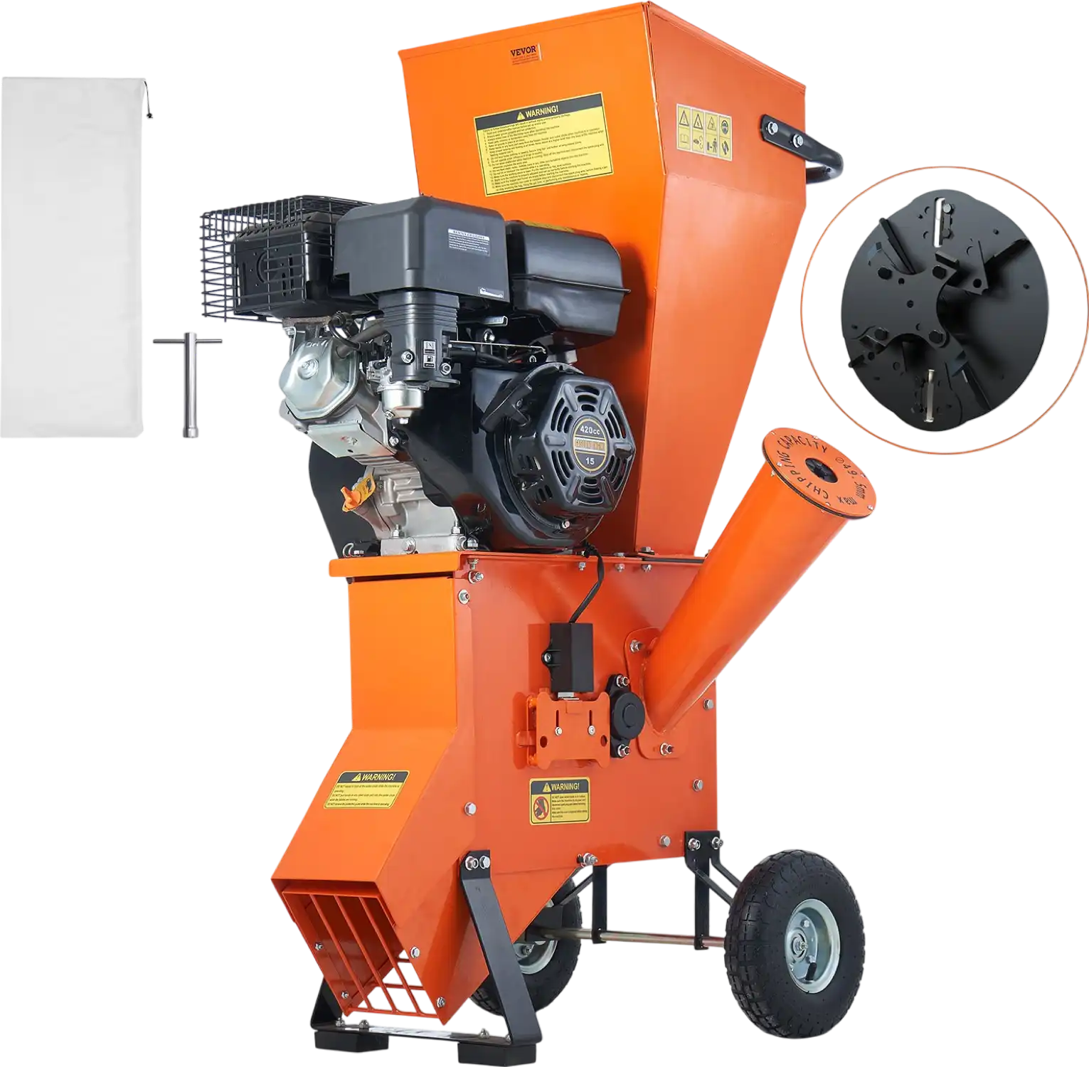 Vevor Wood Chipper Shredder Mulcher 6.7