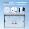 Vevor Concession Window 48" x 36" with 4 Horizontal Sliding Panes and Awning Door New