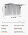 Vevor Concession Window 60" x 36" with 4 Sliding Windows and Awning Door New