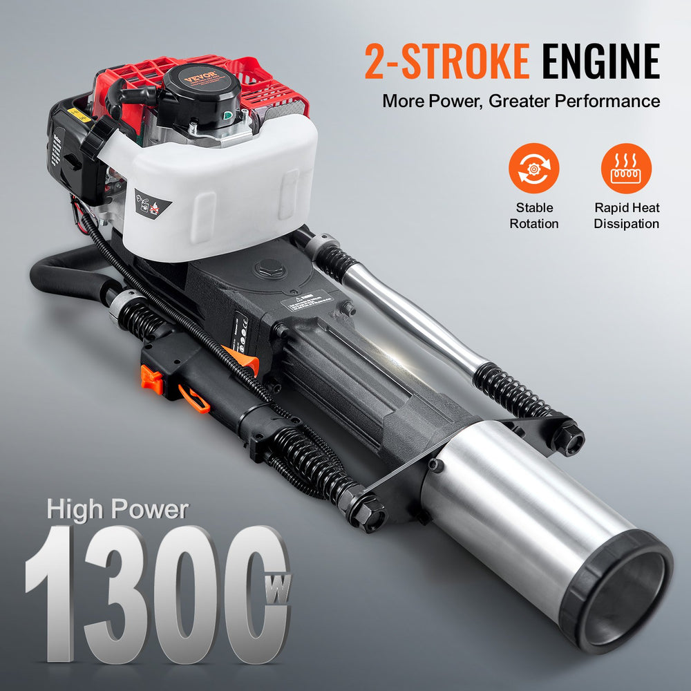 Vevor Post Driver 50J Impact Energy 52cc Gas-Powered 2-Stroke with 3 Sleeves New