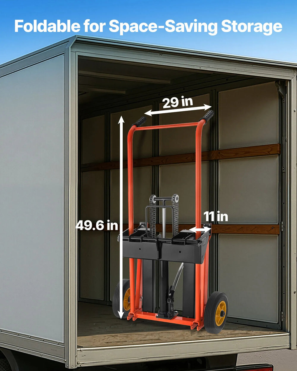 Vevor Hydraulic Material Lift Stacker with Fork Table 39.4 in. Max Lift 450 lbs New