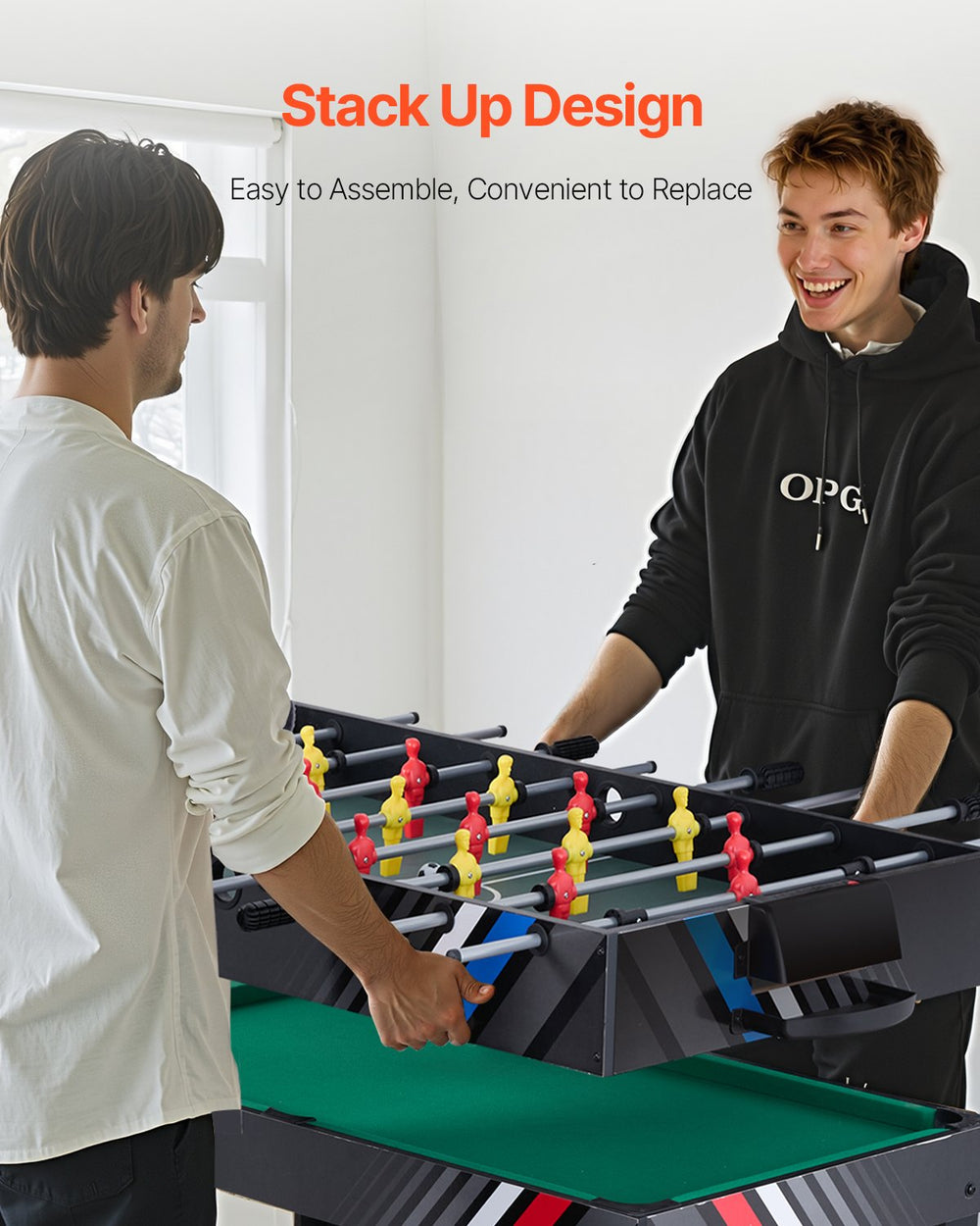 Vevor 4-in-1 Combo Game Table Hockey Foosball Ping Pong Billiards 48" New