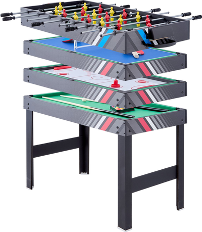 Vevor 4-in-1 Combo Game Table Hockey Foosball Ping Pong Billiards 48