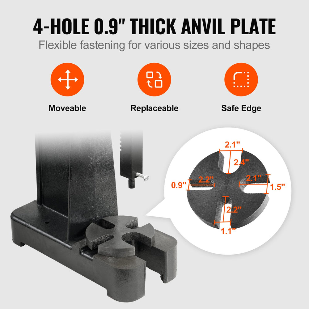 12 Inch Slotted Arbor Press Anvil Wheel – For 10 To 12 Ton Presses, Steel Not Cast