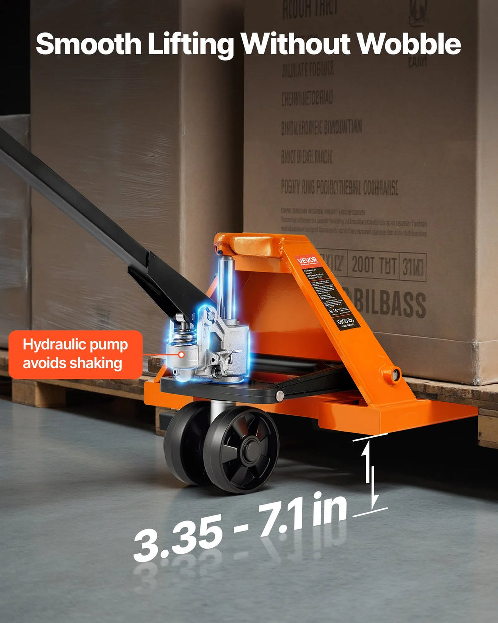 Vevor Manual Pallet Jack with 48" x 27" Forks 6600 Lbs Load Capacity New