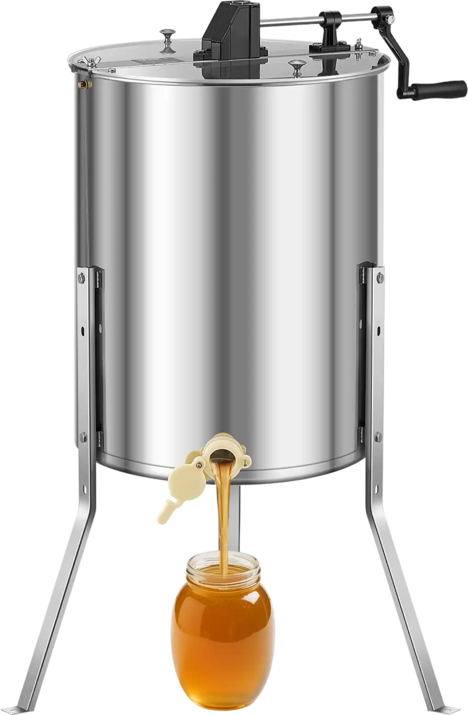 Vevor Honey Extractor Manual Spinner 4/8 Frame Capacity Stainless Steel New