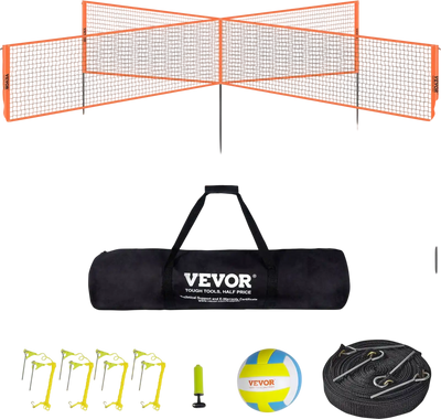 Vevor Volleyball Net 4-Way Adjustable Height Outdoor Game Set New