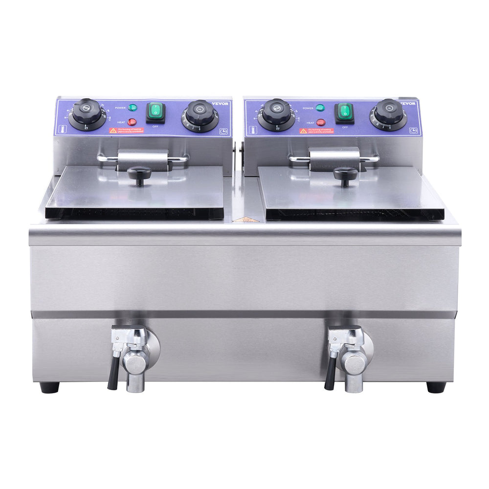 Vevor Commercial Electric Deep Fryer with Dual Tanks 3000W New