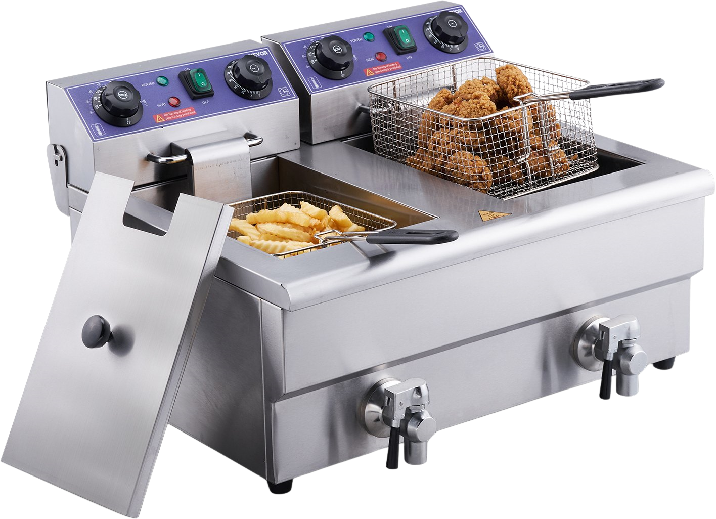 Vevor Commercial Electric Deep Fryer with Dual Tanks 3000W New