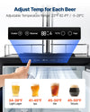 Vevor Beer Kegerator Dispenser Dual Tap Full Keg Capacity with CO2 Tank Temp Control New
