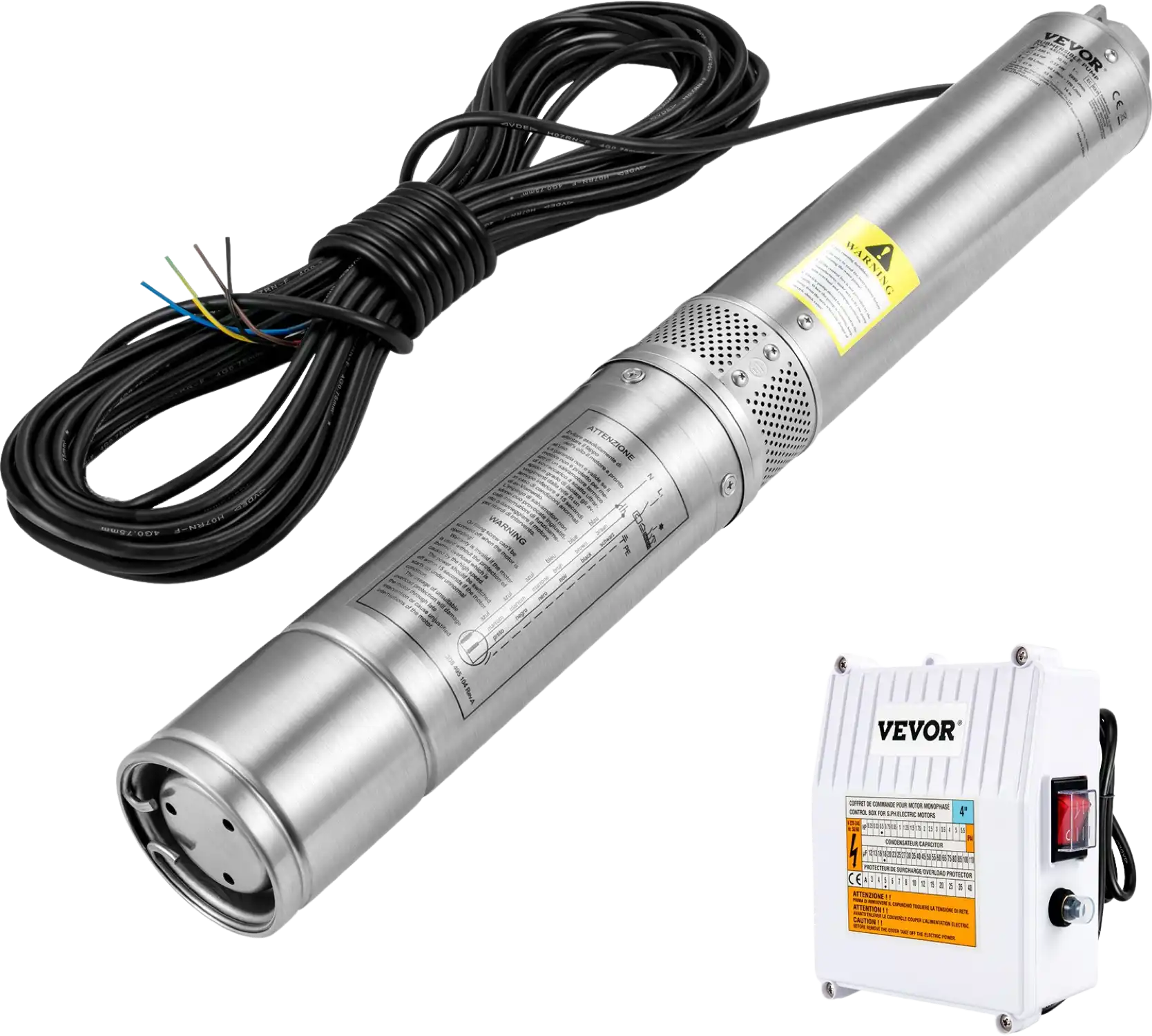 Vevor Deep Well Submersible Pump 2HP 37 GPM 427 Ft Head Lift New