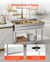 Vevor Commercial Food Warmer 3-Pan Steam Table with Independent Temp Control 120V New