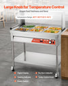 Vevor Commercial Electric Steam Table 6 × 1/2 Pans Warmer with Shield & Undershelf New