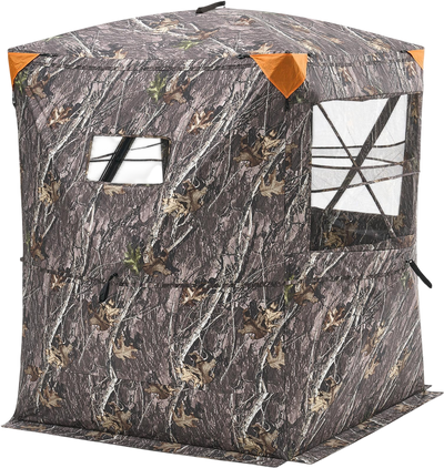 Vevor Hunting Blind 2-3 Person Camouflage Tent Multi-Window Silent Zipper New