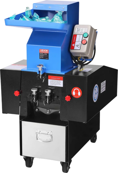 Vevor Plastic Shredder Crusher 3 HP 100-150 kg/h Capacity for PVC PTFE 220V New